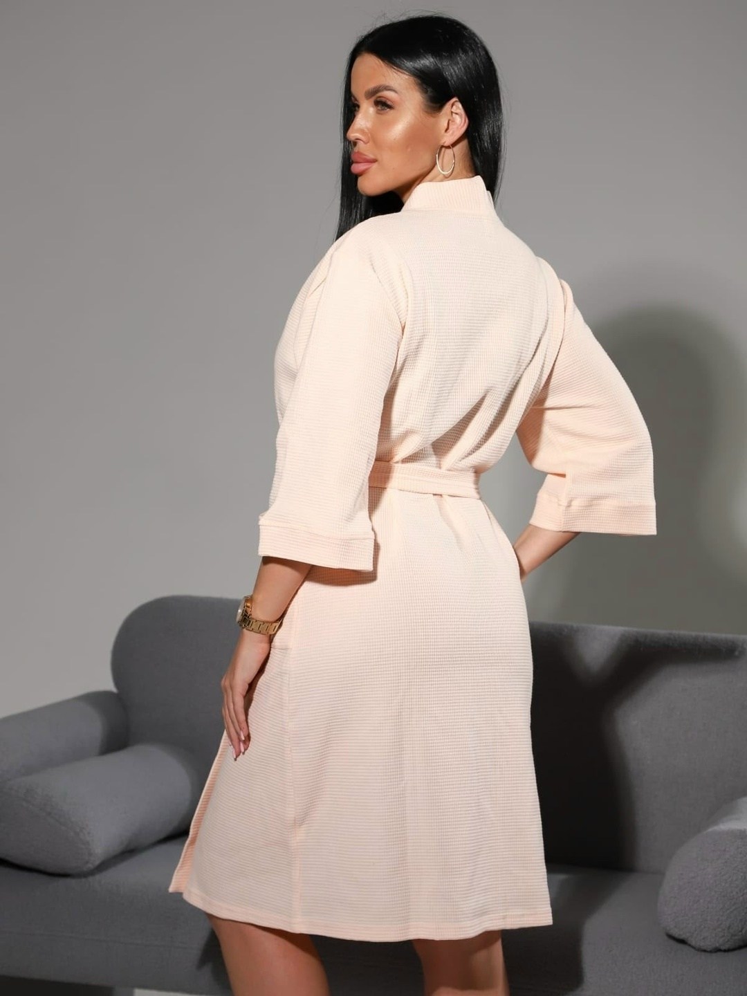 халат женский вафельный,халат вафельный,халат для бани женский вафельный,женский вафельный халат росхалат,банный вафельный халат