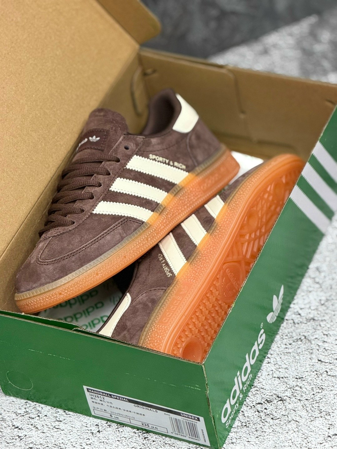 кроссовки adidas handball spezial,кроссовки adidas spezial,adidas sporty & rich,кроссовки adidas,кеды adidas handball spezial sporty & rich brown