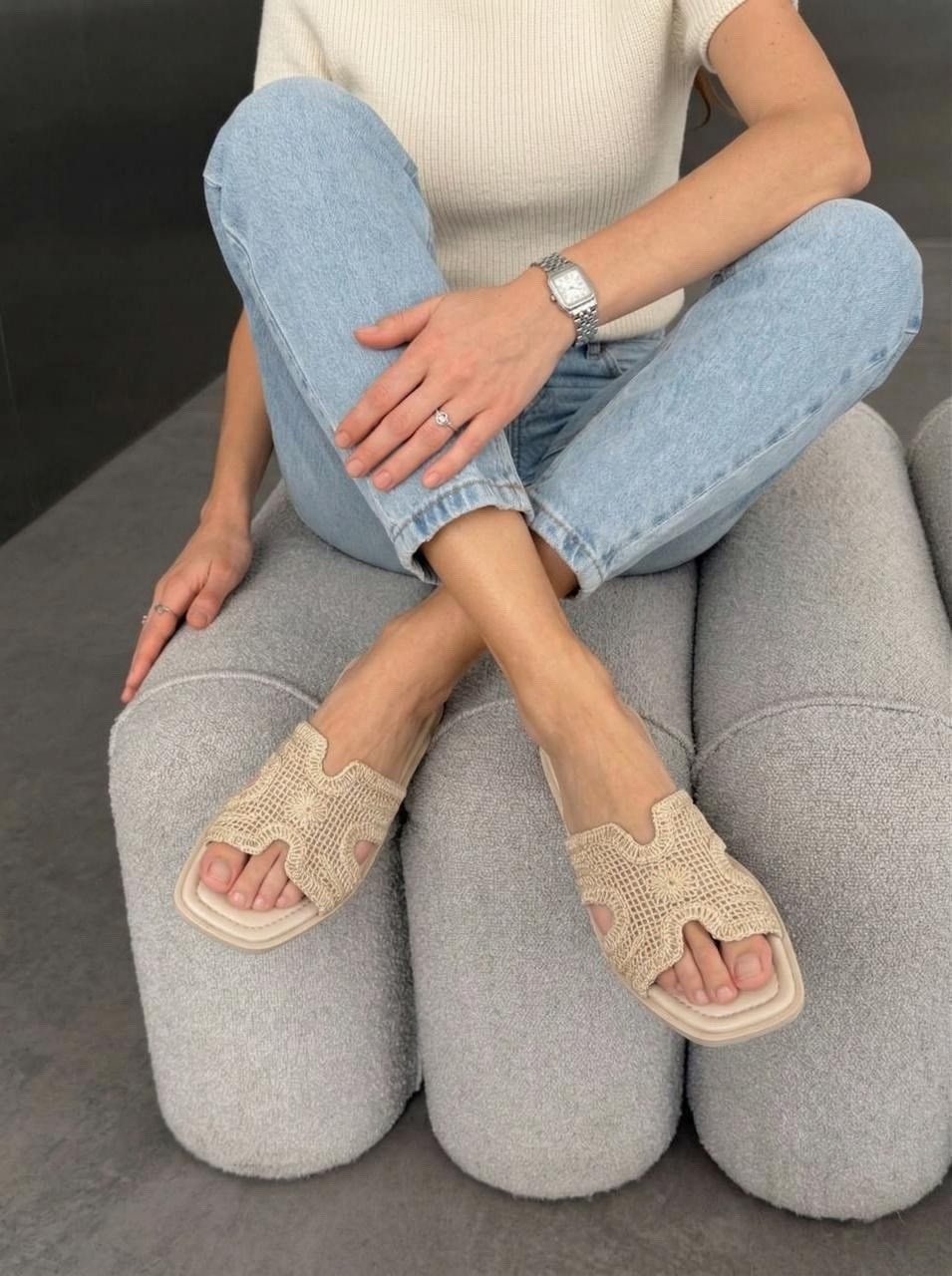женские шлепанцы,летние шлепанцы женские,босоножки женские,женские сандалии,вязаная