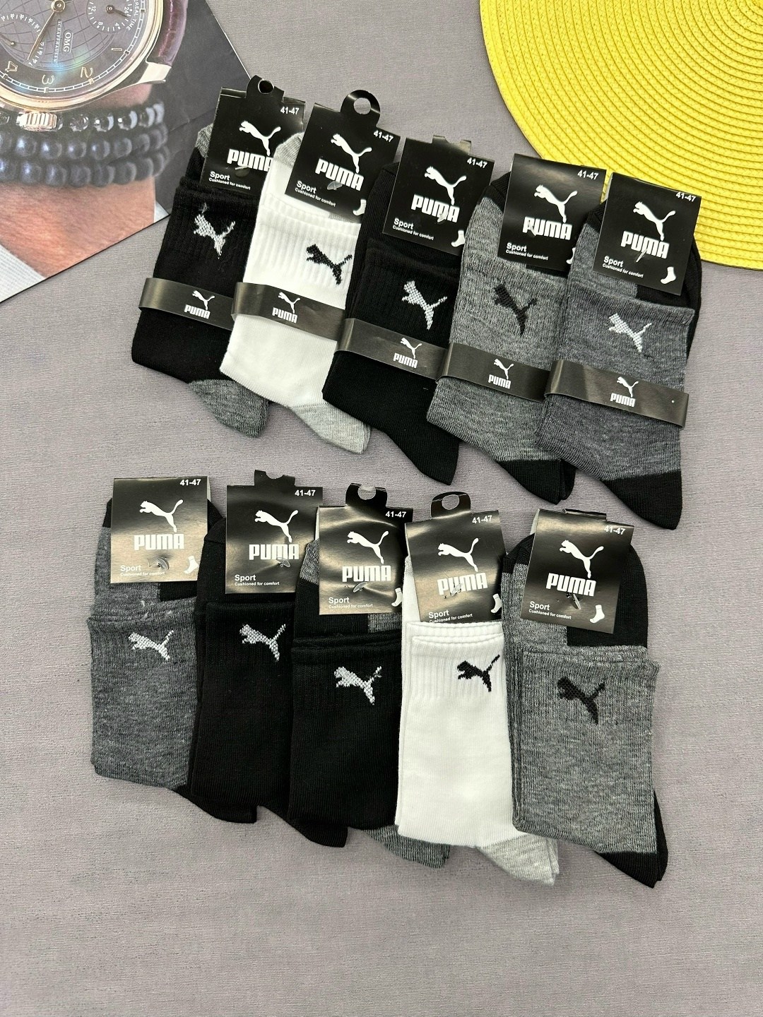 носки мужские,комплект носки мужские,носки спортивные мужские,носки мужские 10 пар,комплект носков puma