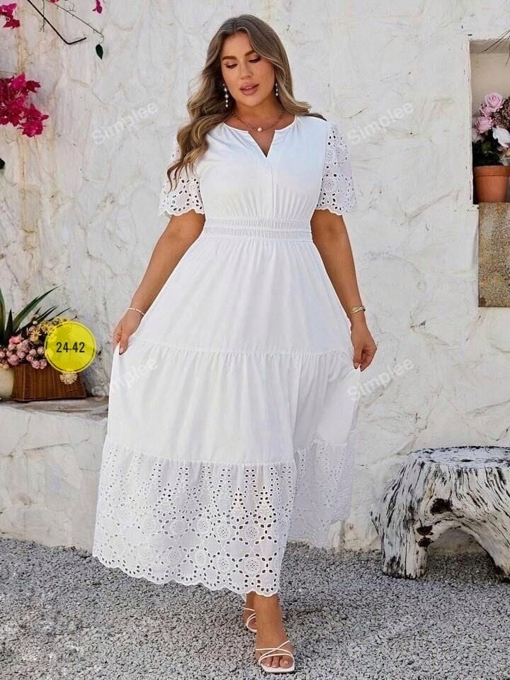 платье летнее больших размеров повседневное,платье летнее,платье летнее большие размеры,платье женской,кружевное платье