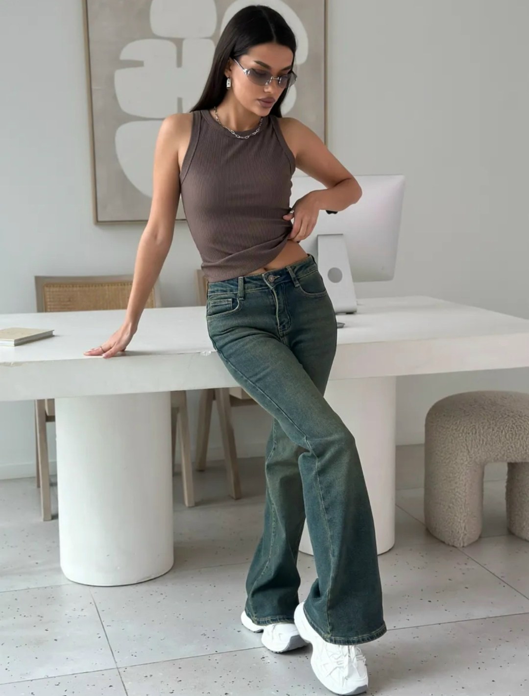 модные джинсы,джинсы клеш женские,модные женские джинсы,женские облегающие эластичные расклешенные джинсы с высокой талией 2026 года,женские джинсы с высокой талией