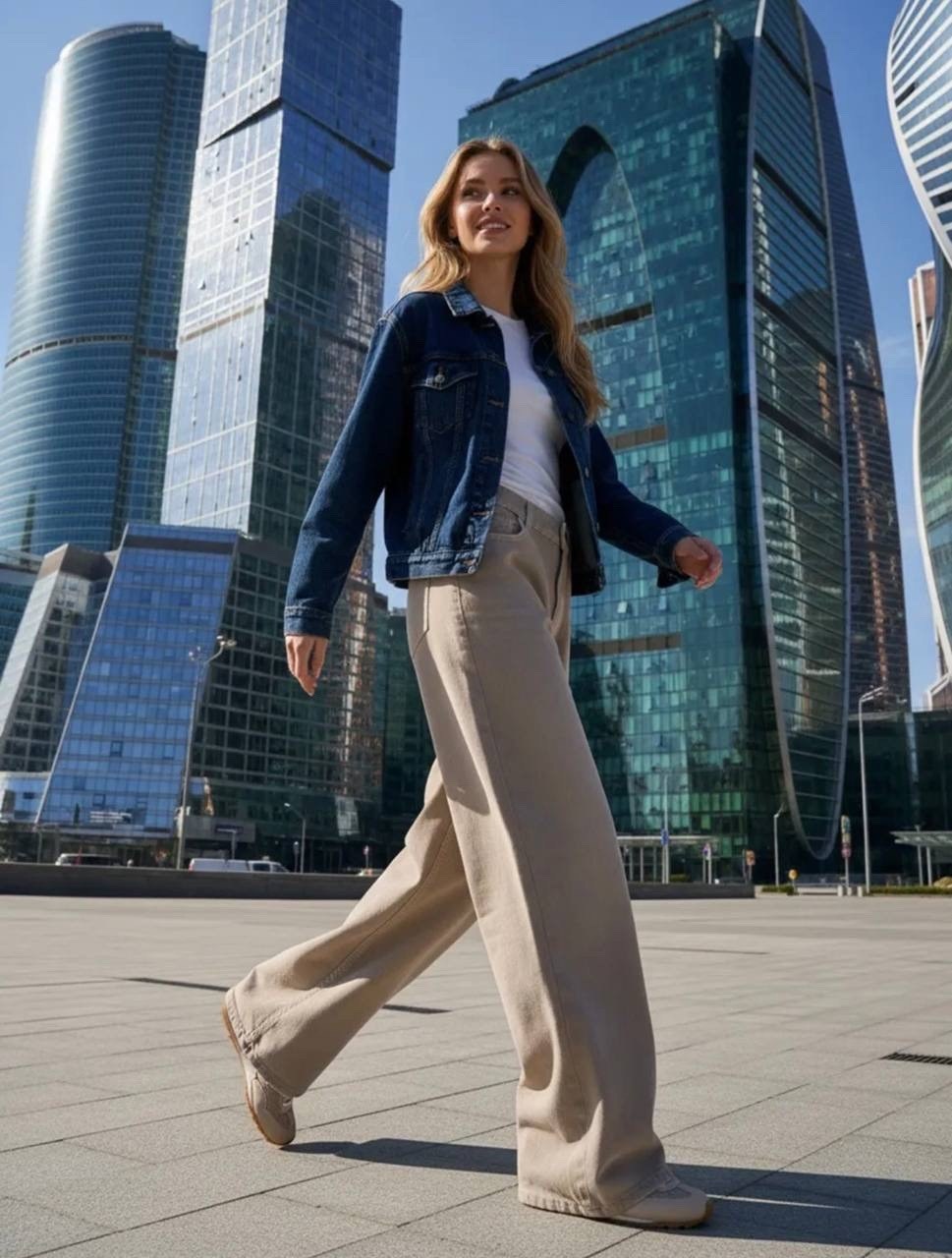 женские джинсы с прямыми штанинами zoenova,джинсы брюки,широкие женские джинсы,джинсы женские,джинсы бежевые