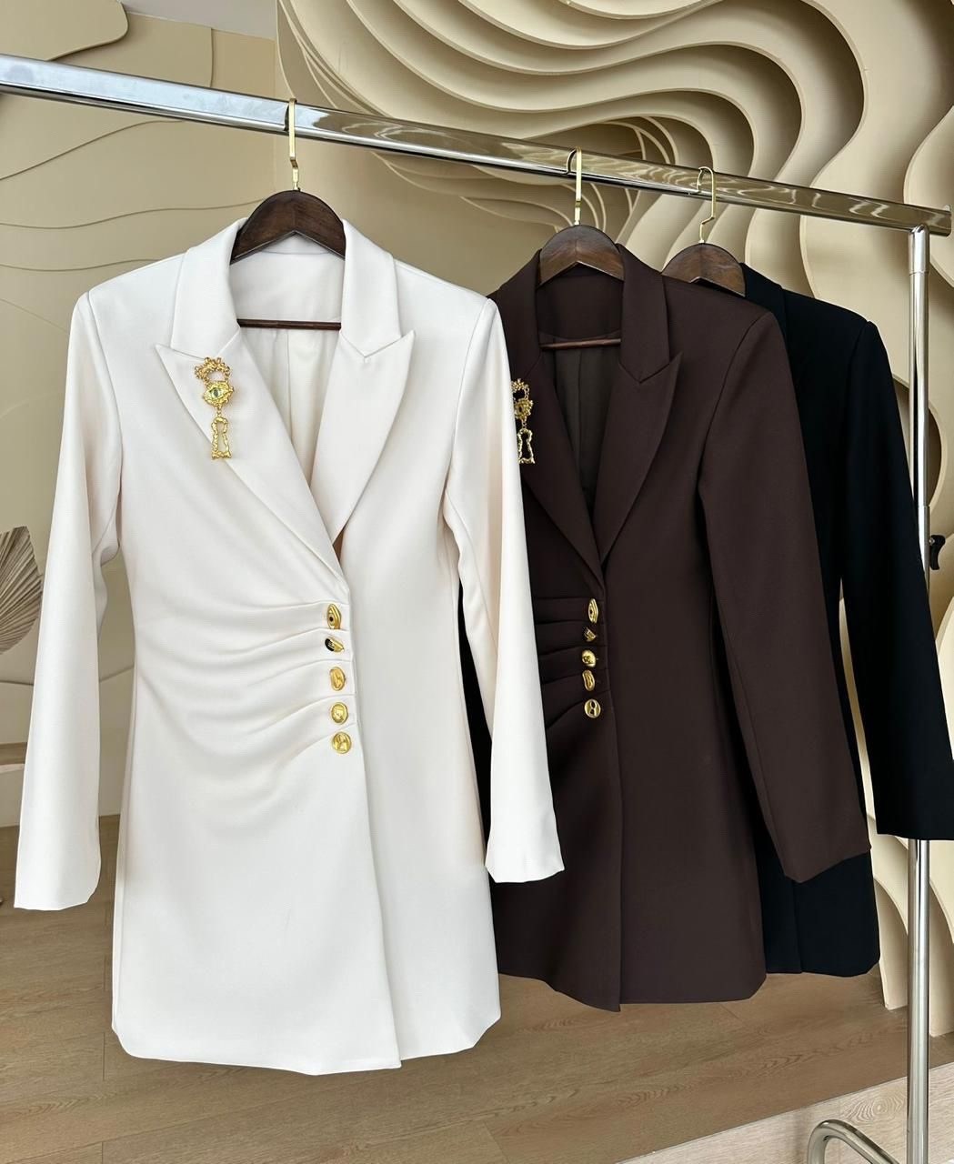 платье-пиджак balmain,платье-пиджак,женское платье-пиджак balmain белого цвета,платье стильное,пиджак демисезонный stylen 260195794