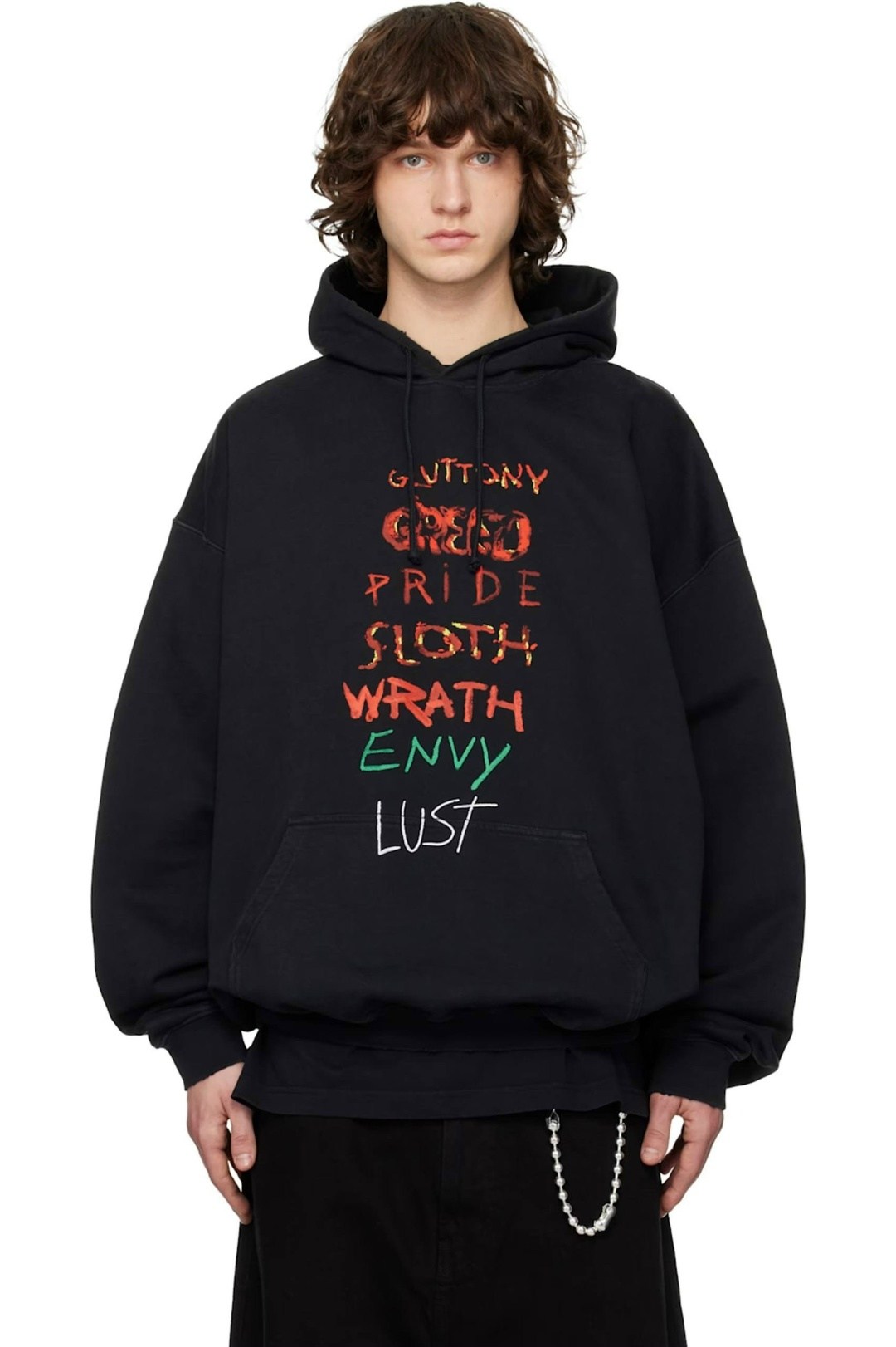 vetements hoodie,толстовка,vetements толстовку оверсайз seven sins с принтом черный,толстовка с капюшоном,vetements свитшот