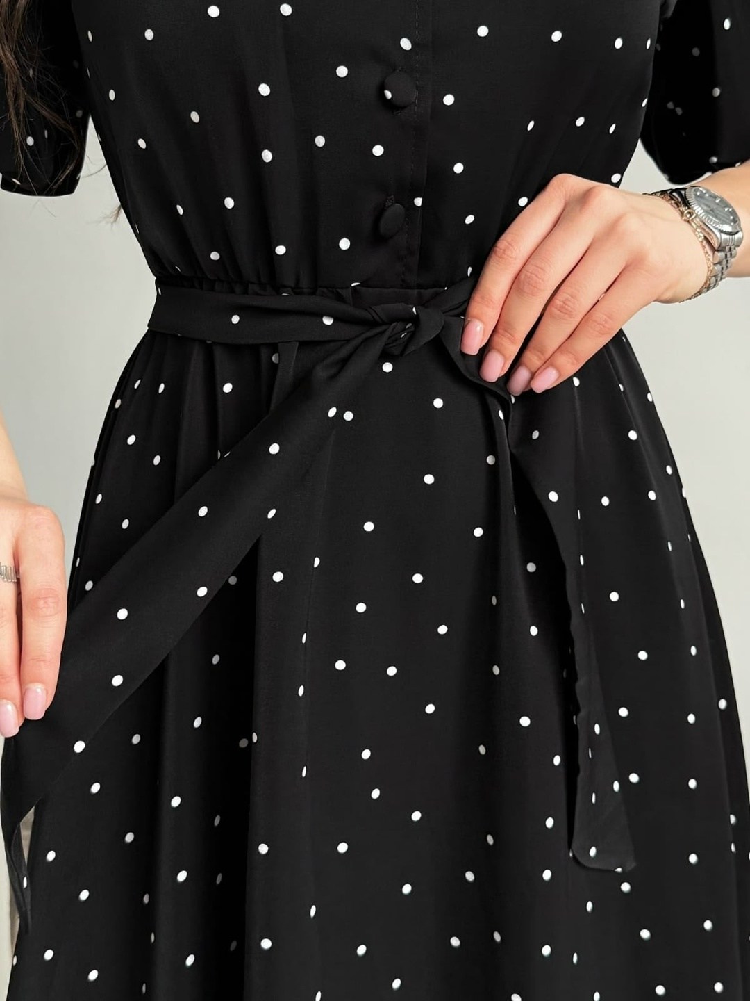 платье миди,платье в горошек с белым воротником,платье женской,платья,платье женское летнее