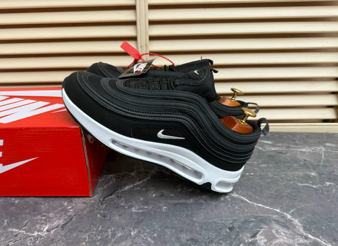мужские кроссовки nike air max 97,кроссовки nike air max 97,кроссовки,мужские кроссовки nike air max 97 black white,nike air max 97 black