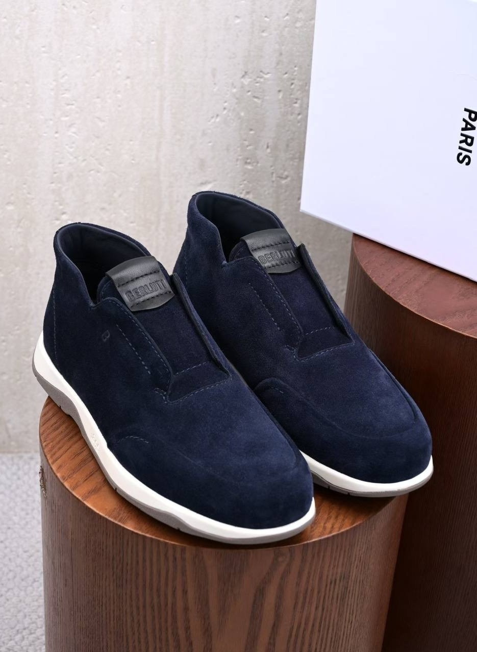 кроссовки berluti,,кроссовки мужские замшевые,мужские слипоны,ботинки лоферы мужские замшевые loro piana suede royal