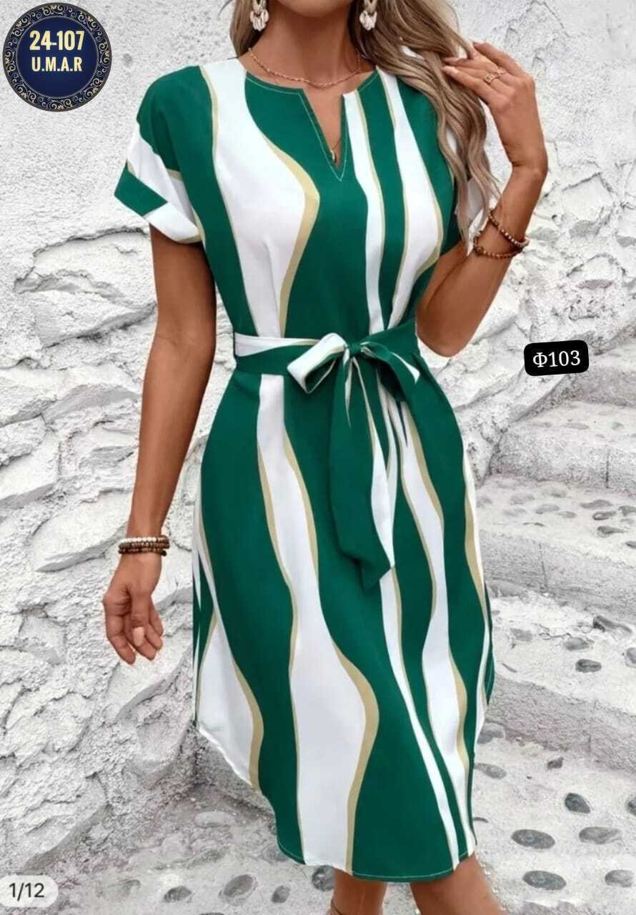 платье женское в полоску,платье женской,летнее женское платье,платье с поясом,платье с поясом повседневное