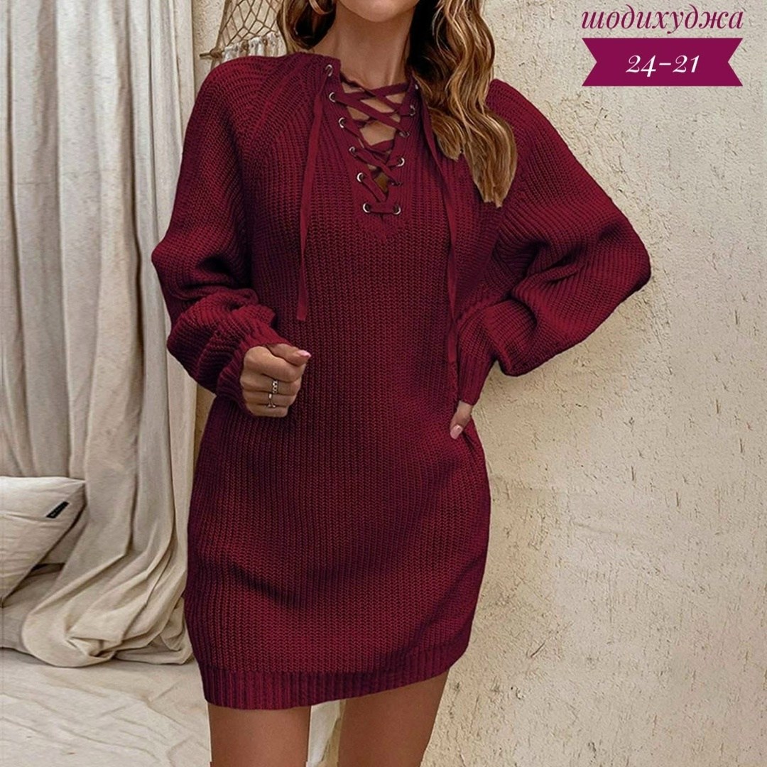 женское вязаное платье с завязками,платье теплое вязаное,вязаное платье женское,зимнее вязаное платье,вязаное платье