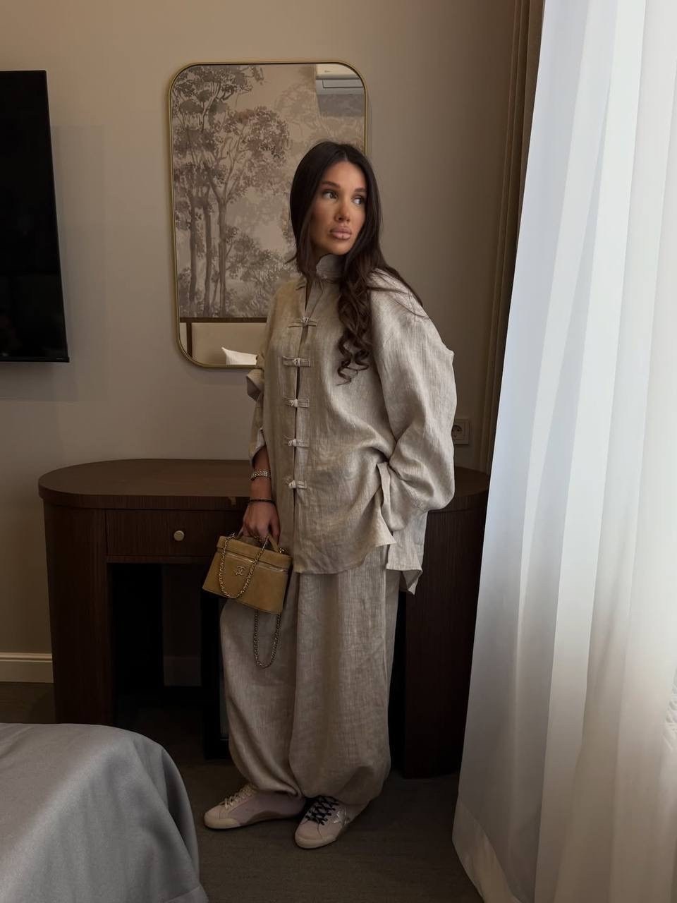 костюм из льна брючный,льняной костюм женский оверсайз штаны и рубашка,брючный костюм,костюм женский брючный,льняной женский костюм