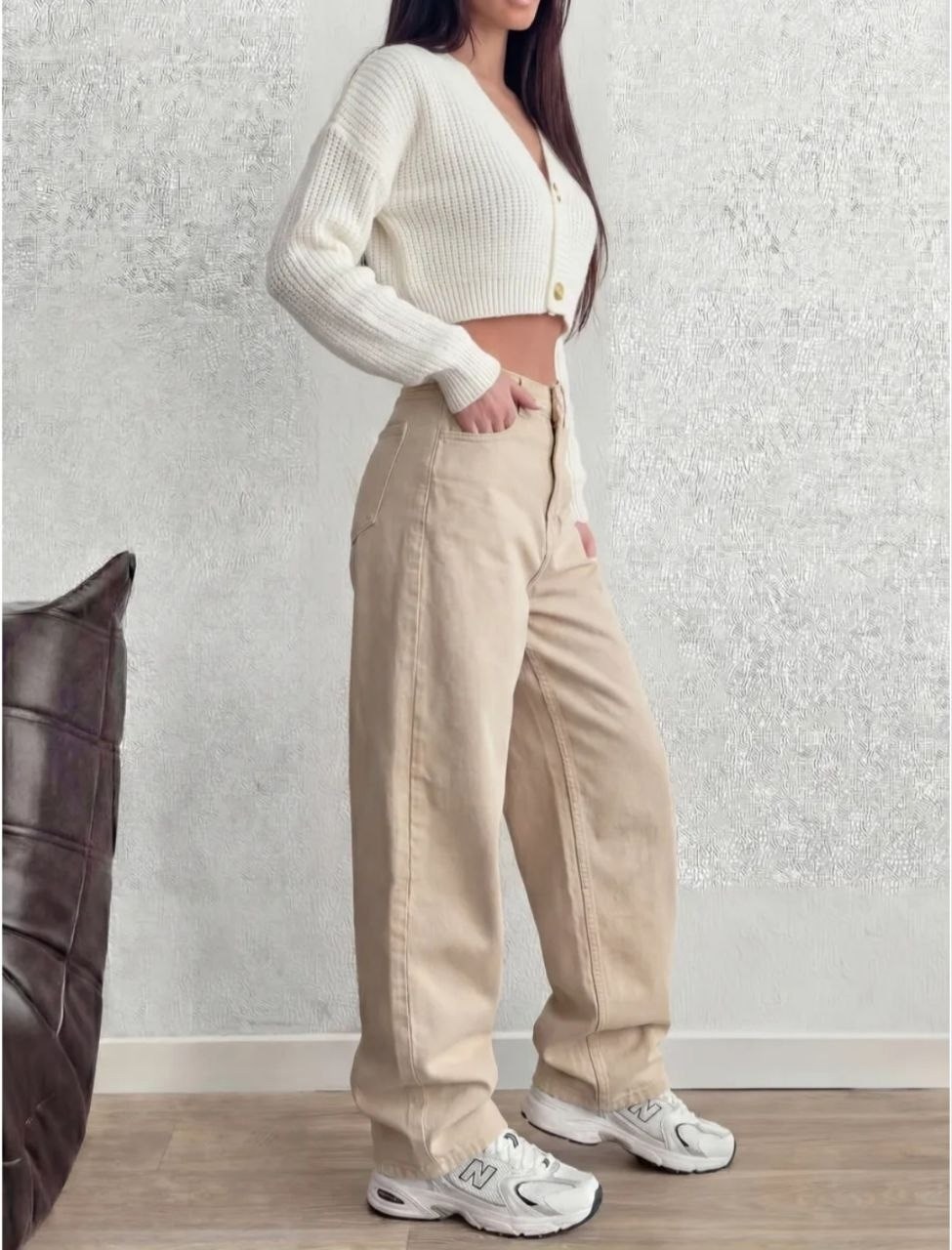 женские джинсы с прямыми штанинами zoenova,мода стиль,модные брюки,джинсы бежевые