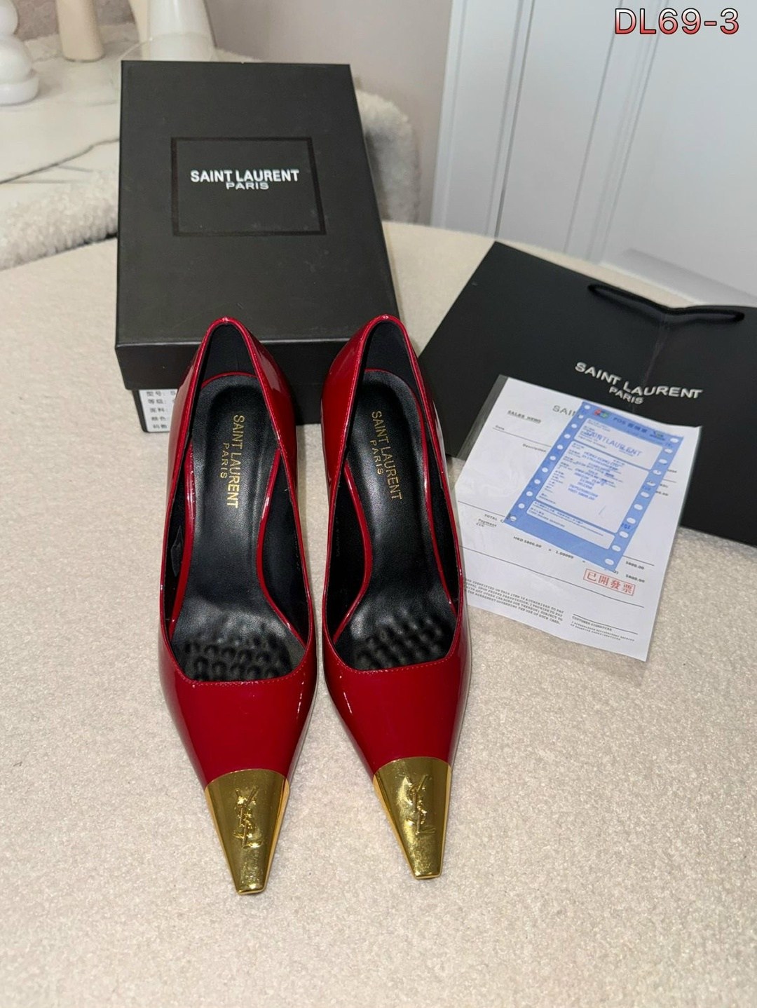 ,туфли saint laurent ysl арт лх63,туфли лакированные,красная туфля,женские туфли лодочки