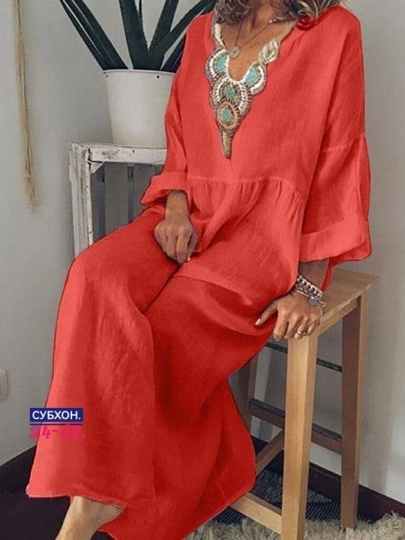 платья в стиле бохо,платье женское длинное из хлопка,платье с длинными рукавами,свободное платье,платье женской