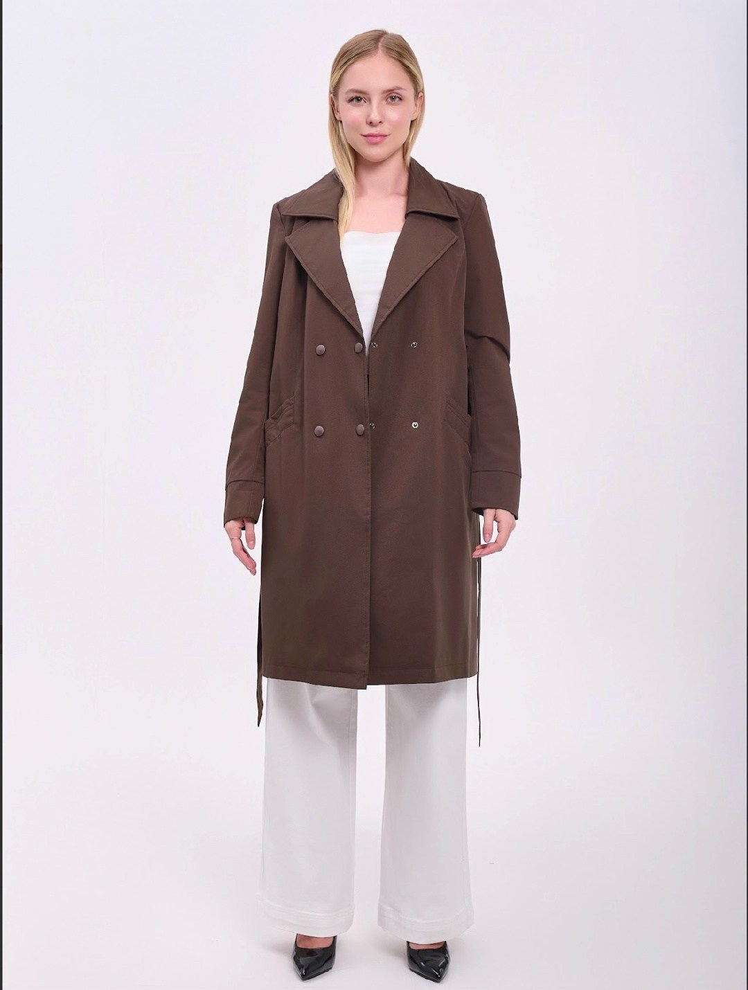 плащ тренчкот женский демисезонный,плащ демисезонный женский,женские плащи,плащ черный женский,пальто vanno размер 46 черный