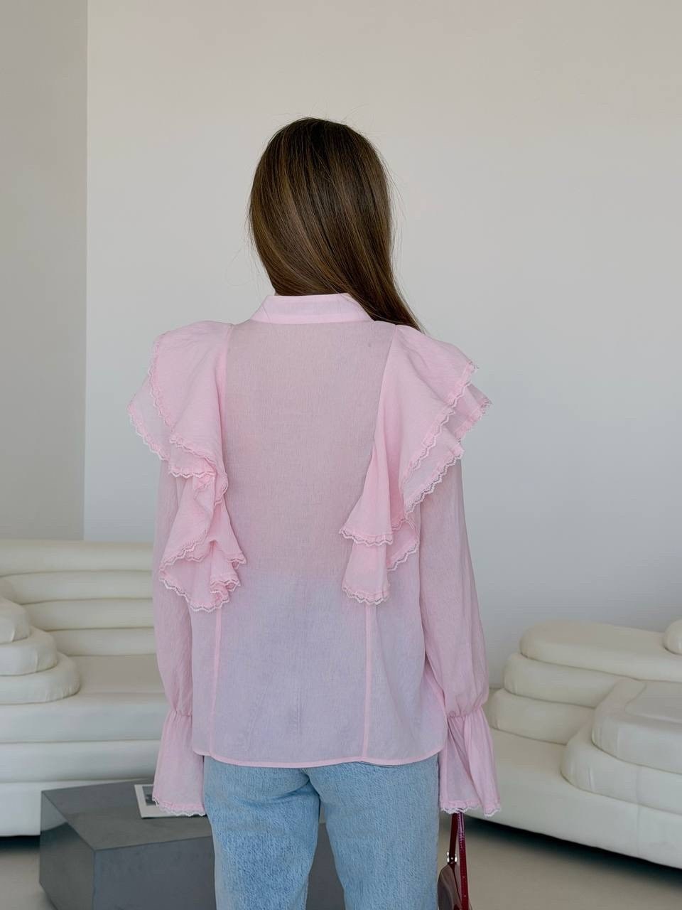 блузка с оборками,блузка женская,блуза,женская блуза,love republic шифоновая блузка с оборками
