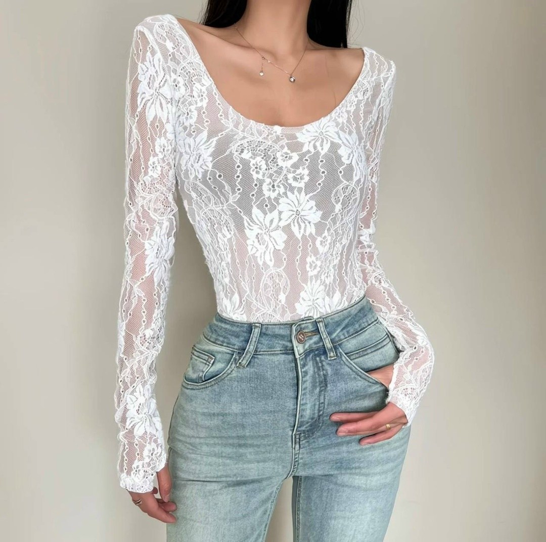 кружевная блузка,кружевной топ,кружевная блузка из полиэстера,блузка боди,боди женская