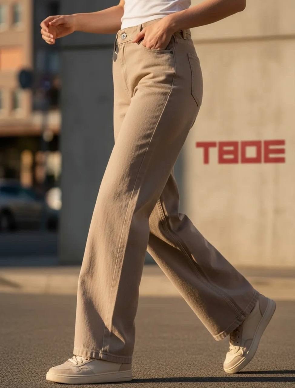 женские джинсы с прямыми штанинами zoenova,джинсы брюки,широкие женские джинсы,джинсы женские,джинсы бежевые