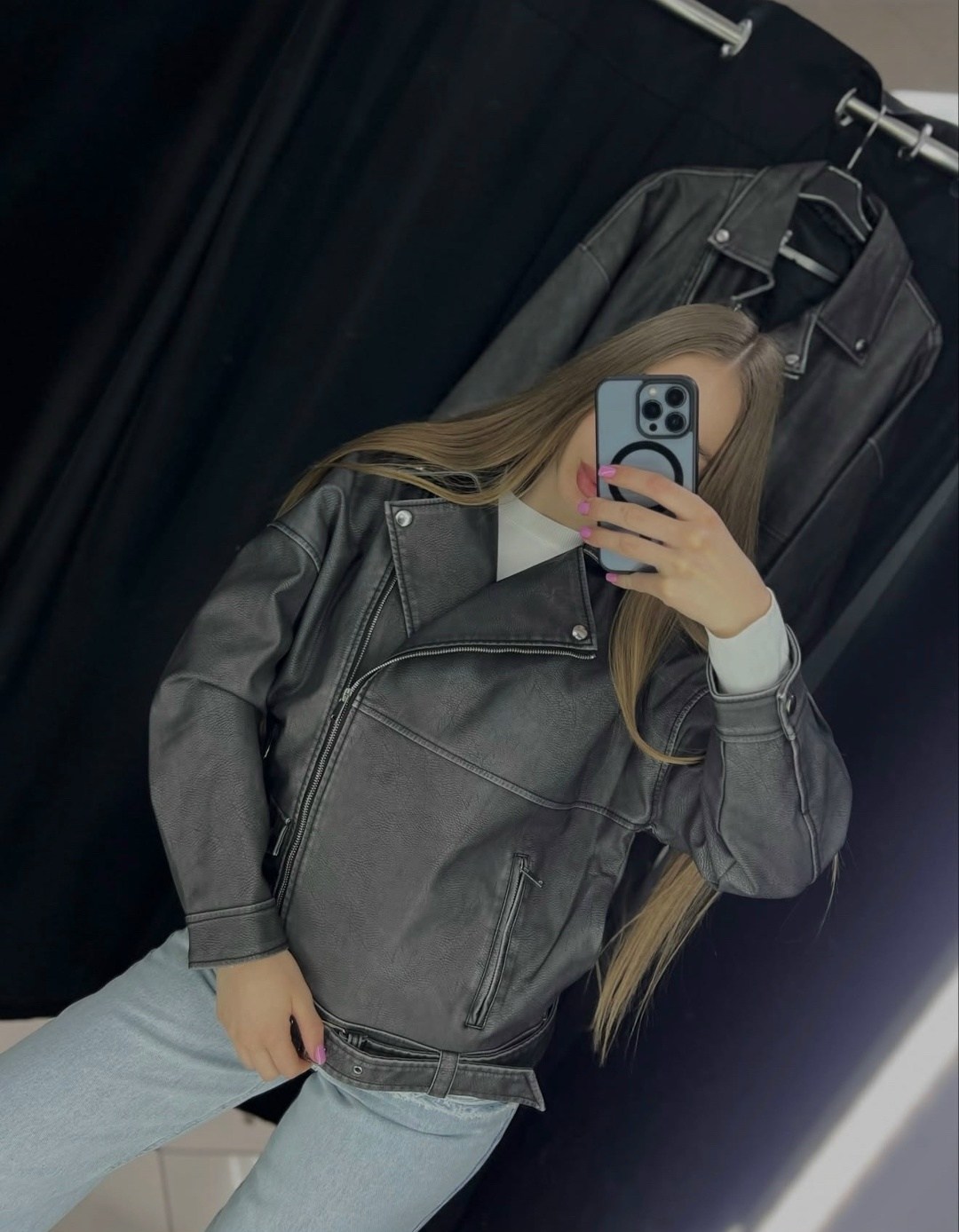 куртка косуха,косуха,куртка косуха кожаная,косуха серая винтажная куртка кожаная оверсайз aftfbasic,женская косуха