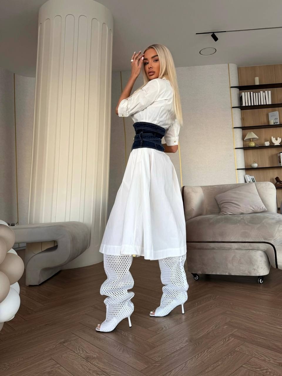 рубашка с корсетом,платье-рубашка с корсетом,белое платье рубашка,женское платье рубашка