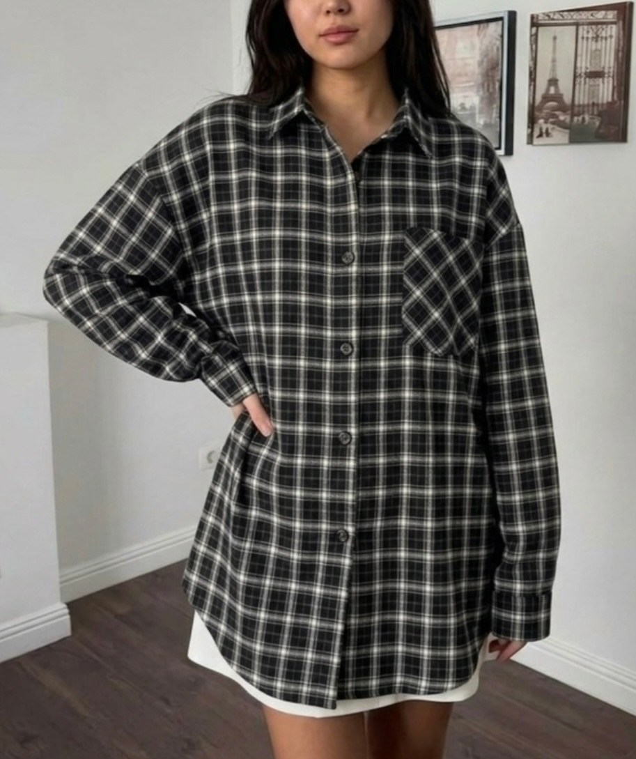 рубашка женская оверсайз в клетку,кореан стайл клетчатая рубашка,рубашка женская в клетку,клетчатая рубашка,рубашка в клетку в бежевом цвете