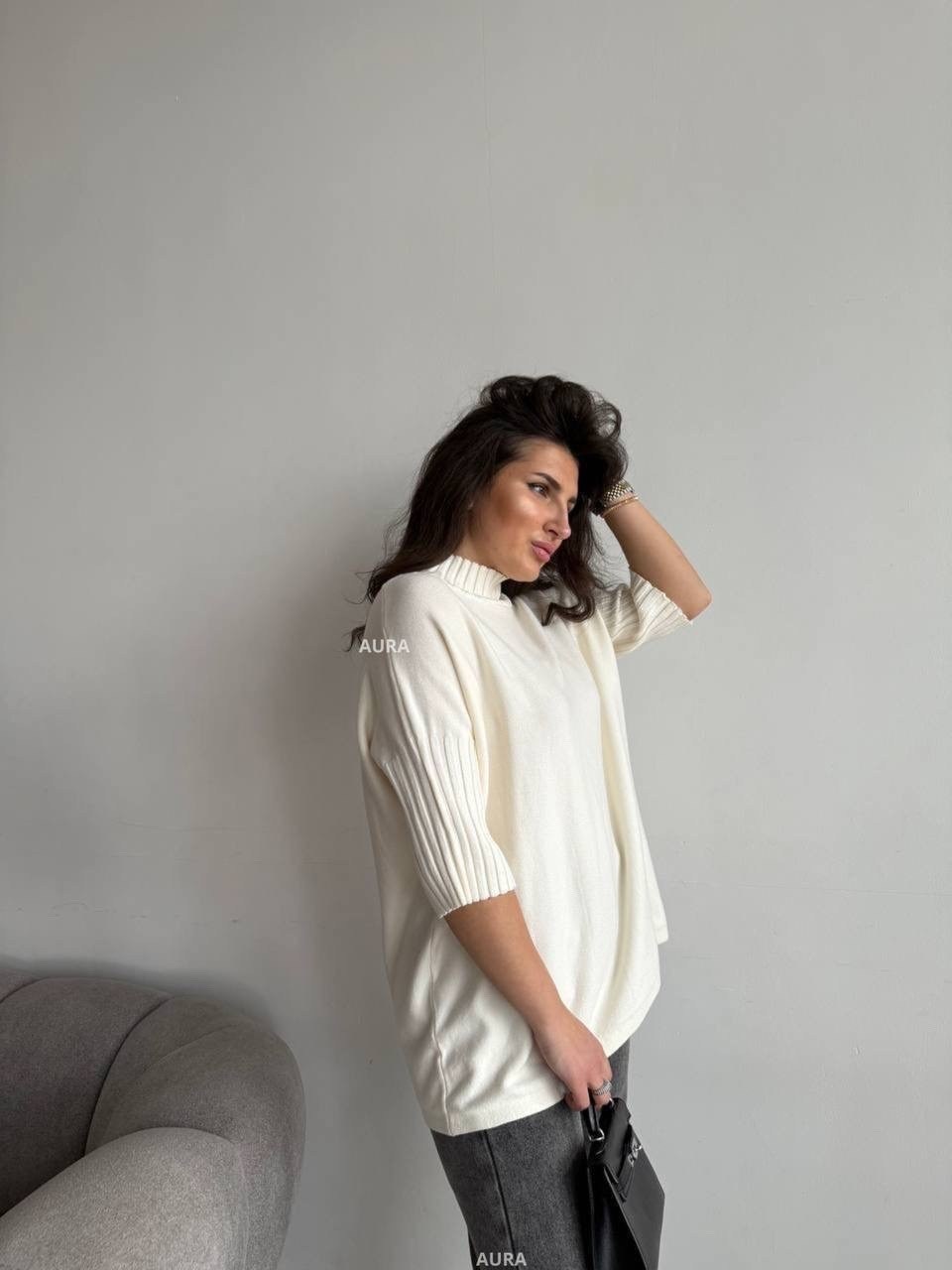 свитер оверсайз,женская кофта,кофта бежевая,вязаный свитер,женский джемпер