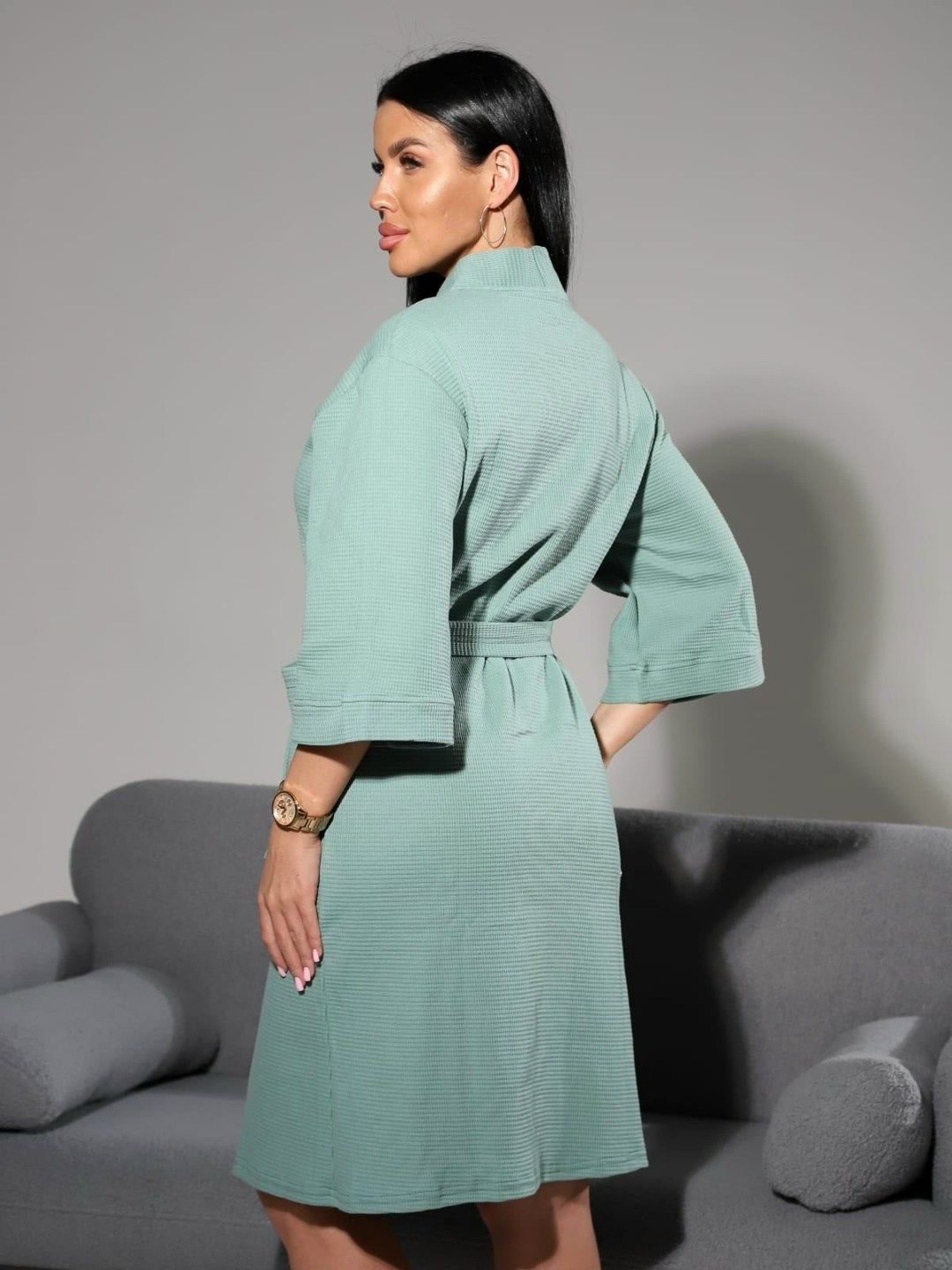 халат женский вафельный,халат вафельный,халат для бани женский вафельный,женский вафельный халат росхалат,банный вафельный халат