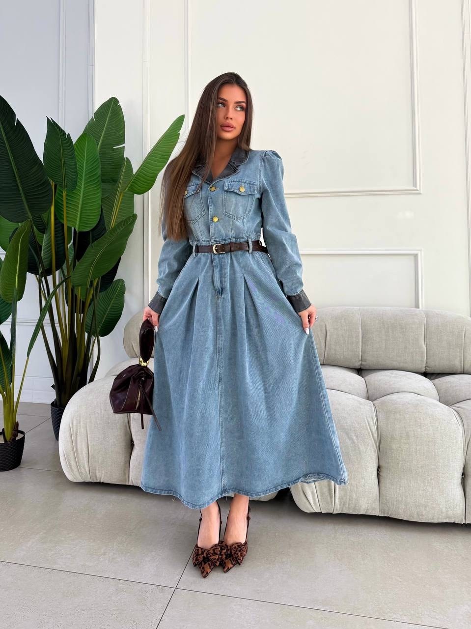 джинсовое платье,джинсовое платье женское,джинсовое платье сарафан миди style spark,платье длинное джинсовое,джинсовое платье-рубашка длины миди