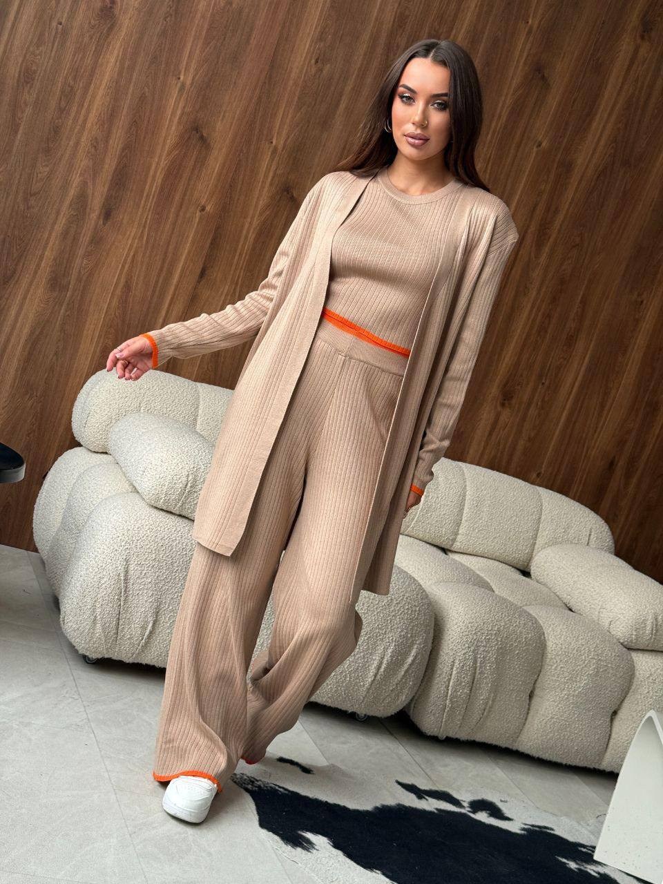 костюм тройка вязаный 6068 gammaway,трикотажные костюмы,стильные костюмы,женский костюм,трикотажный костюм тройка