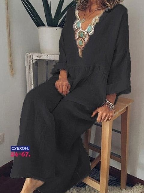 платья в стиле бохо,платье женское длинное из хлопка,платье с длинными рукавами,свободное платье,платье женской