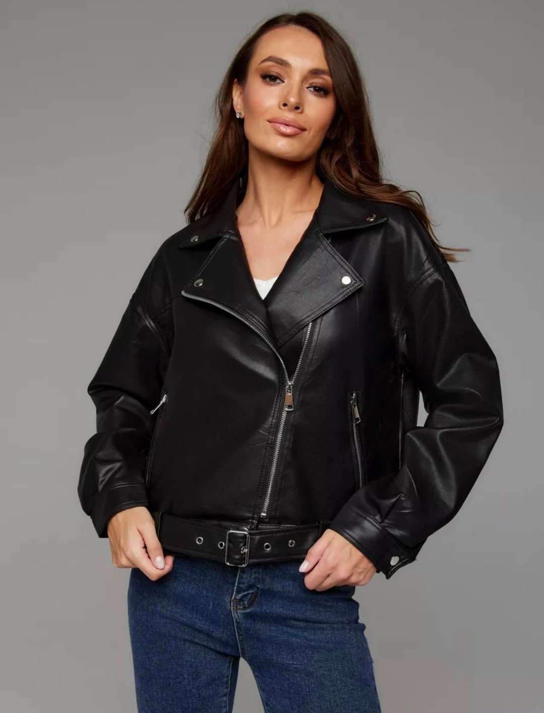 косуха кожаная куртка весенняя оверсайз zoya blv,куртка кожаная (косуха оверсайз),кожаная куртка косуха,косуха оверсайз куртка кожаная чёрная,женская кожаная куртка