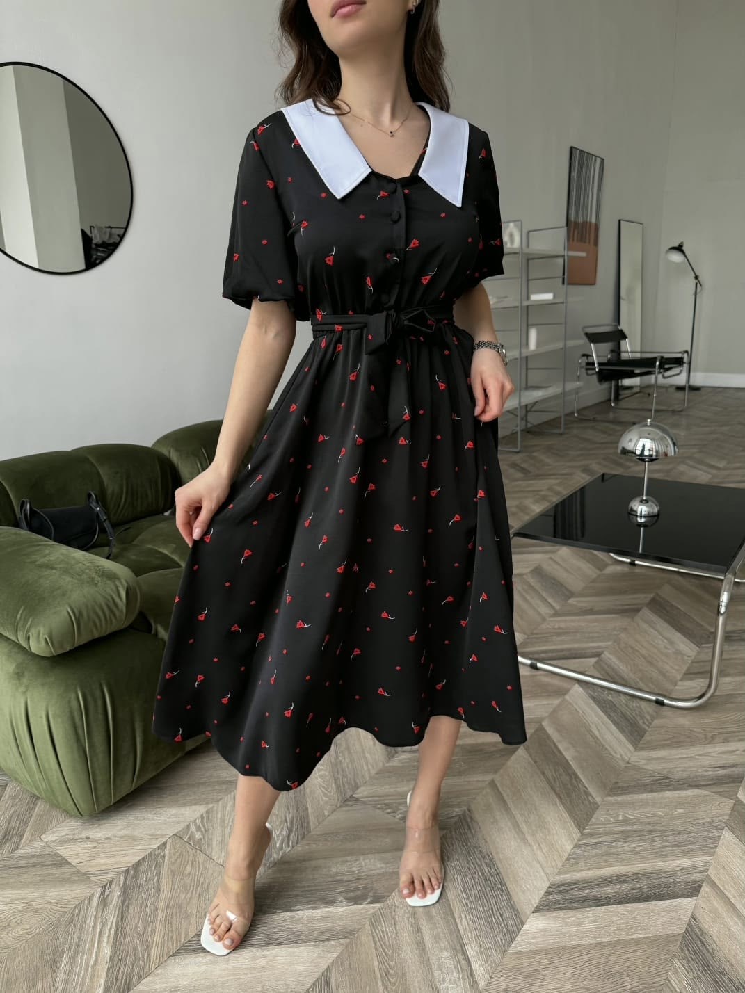 платье женское,платье,платье миди,праздничное платье,женское платье с воротником