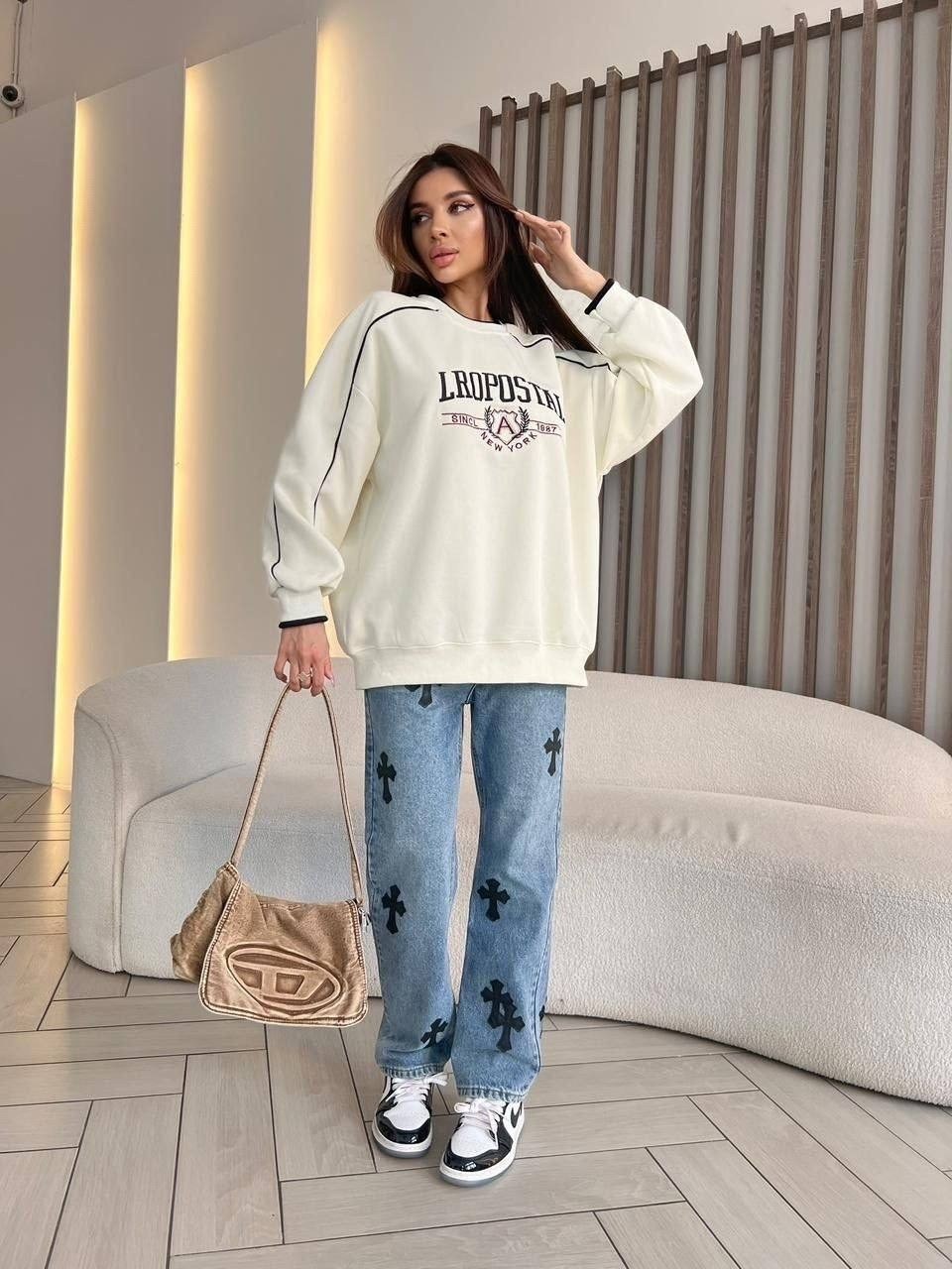 свитшот женский,свитшот женский оверсайз likisha fashion,свитшот оверсайз,свитшот,кофта женская