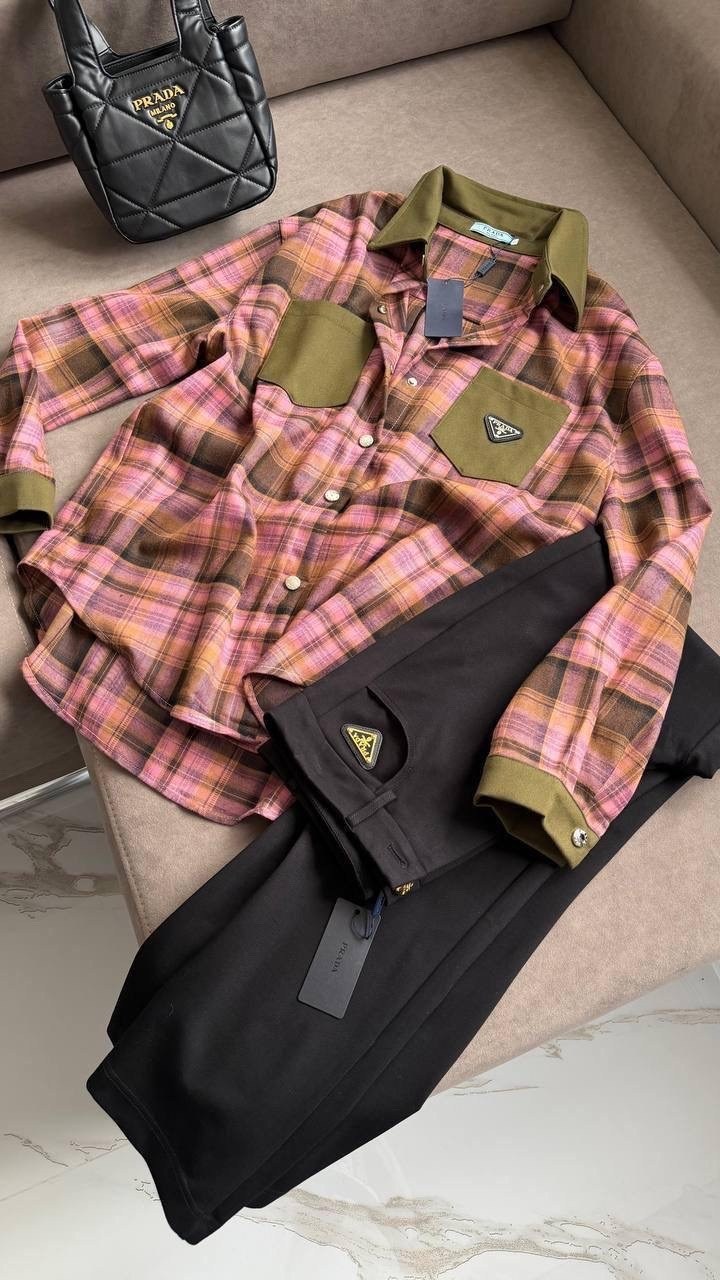 рубашка в клетку женская,рубашка miu miu оверсайз в клетку варенка,рубашка укороченная в клетку,рубашка в клетку,рубашка женская