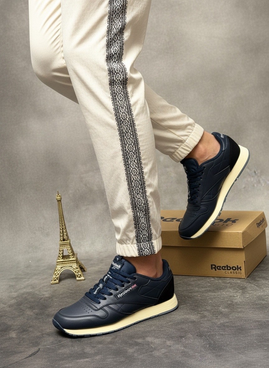 кроссовки reebok classic leather,кроссовки reebok classic leather мужские,кроссовки мужские reebok classic leather синие,кроссовки classic leather 'vector navy gum' reebok синий,кроссовки мужские reeb