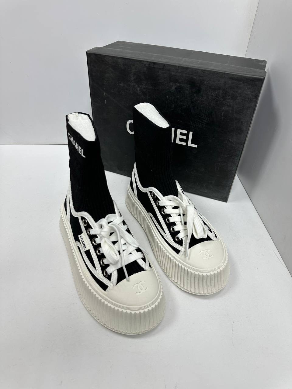 кеды на платформе chanel premiumshoes 237107131,,chanel кроссовки,кеды шанель,кеды женские chanel