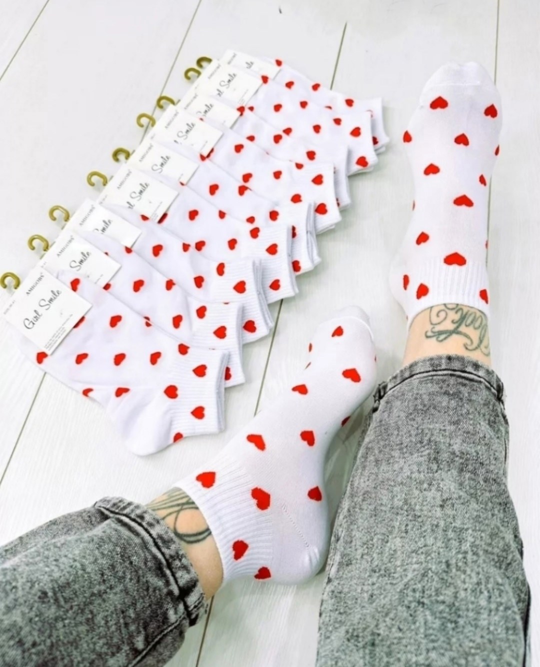 носки короткие белые с сердечками,носки с сердечками,носки женские с сердечками,короткие носки с сердечками,носки женские короткие с сердечками