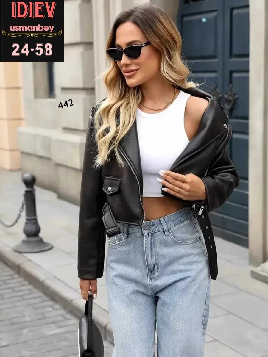 женская куртка кожаная косуха,женская куртка из искусственной кожи,куртка косуха,куртка кожаная женская,куртка косуха кожаная