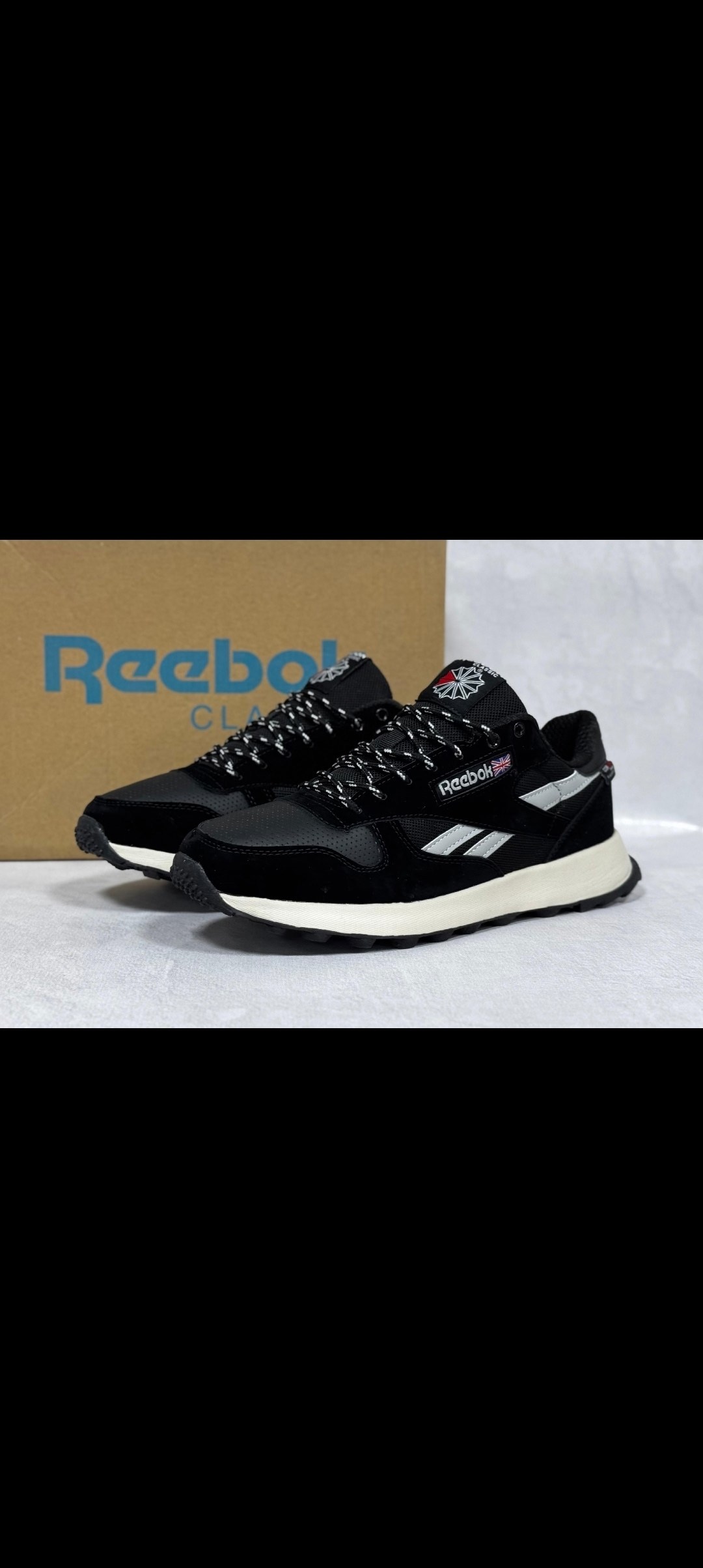 кроссовки reebok,кроссовки classic reebok,черные кожаные кроссовки с технологией goretex reebok classic,мужские кроссовки reebok classic leather,кроссовки reebok classic черный
