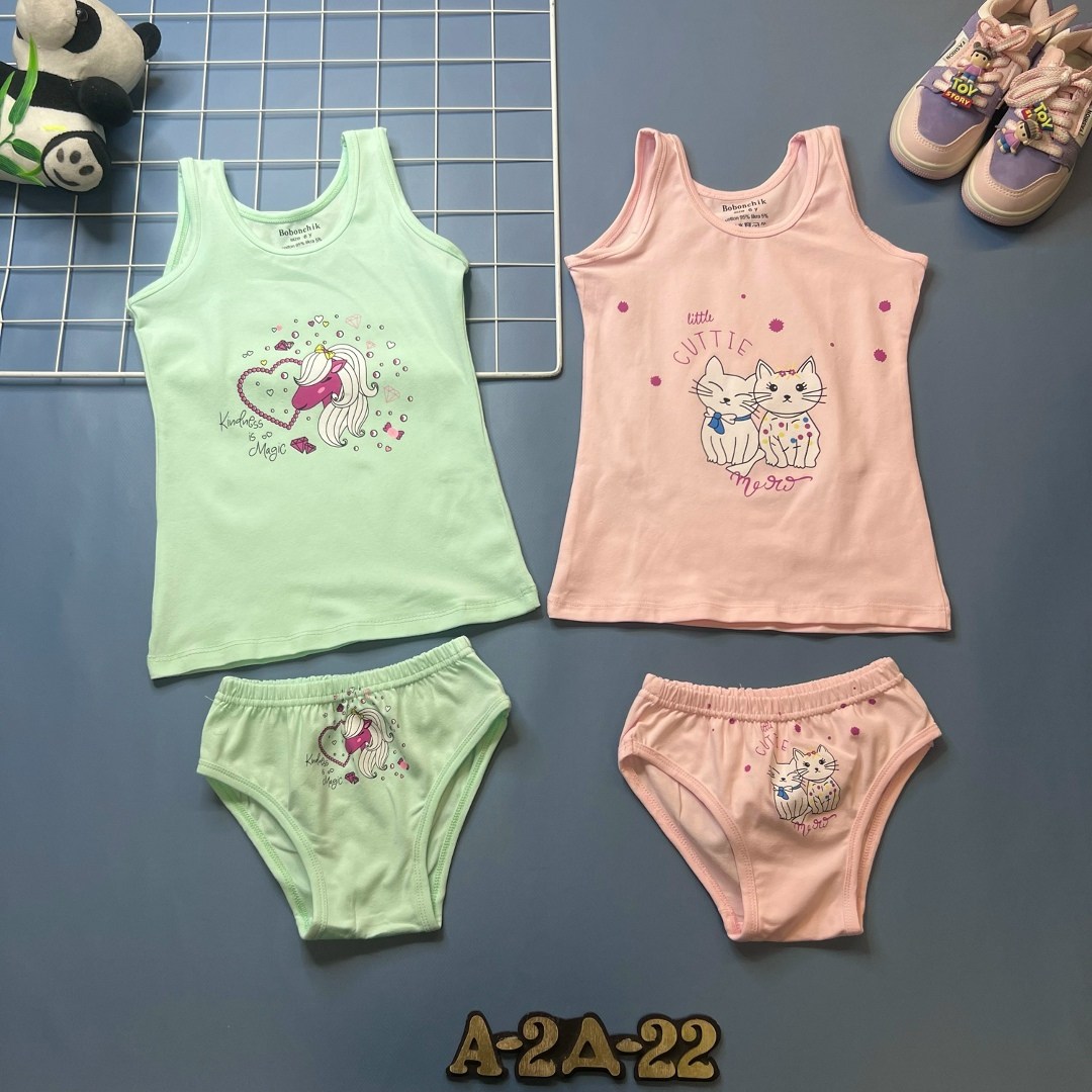 комплект майка с трусами для девочки,комплект нижнее бельё для девочек,комплект нижнего белья для девочки майка,комплект майка трусы для девочки,комплект маек и трусиков для девочки