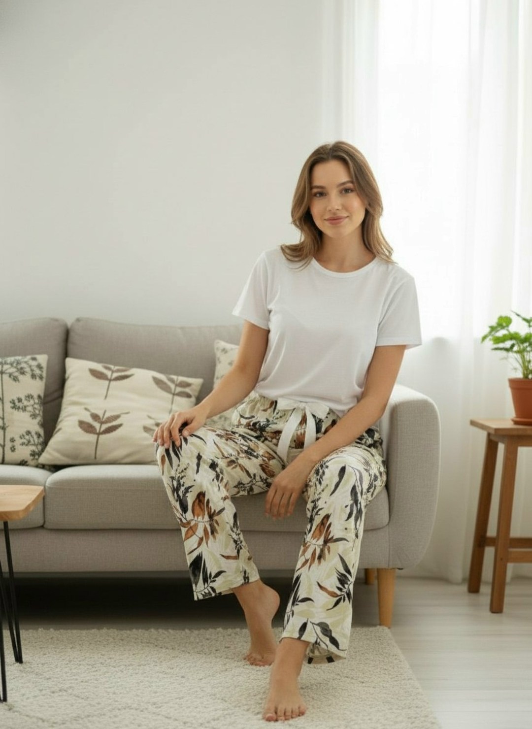 пижама для женщин,пижама домашний одежда,пижама женская,melado брюки женские (пижамные) арт. 4108w-50117.1h-051,комплект пижама