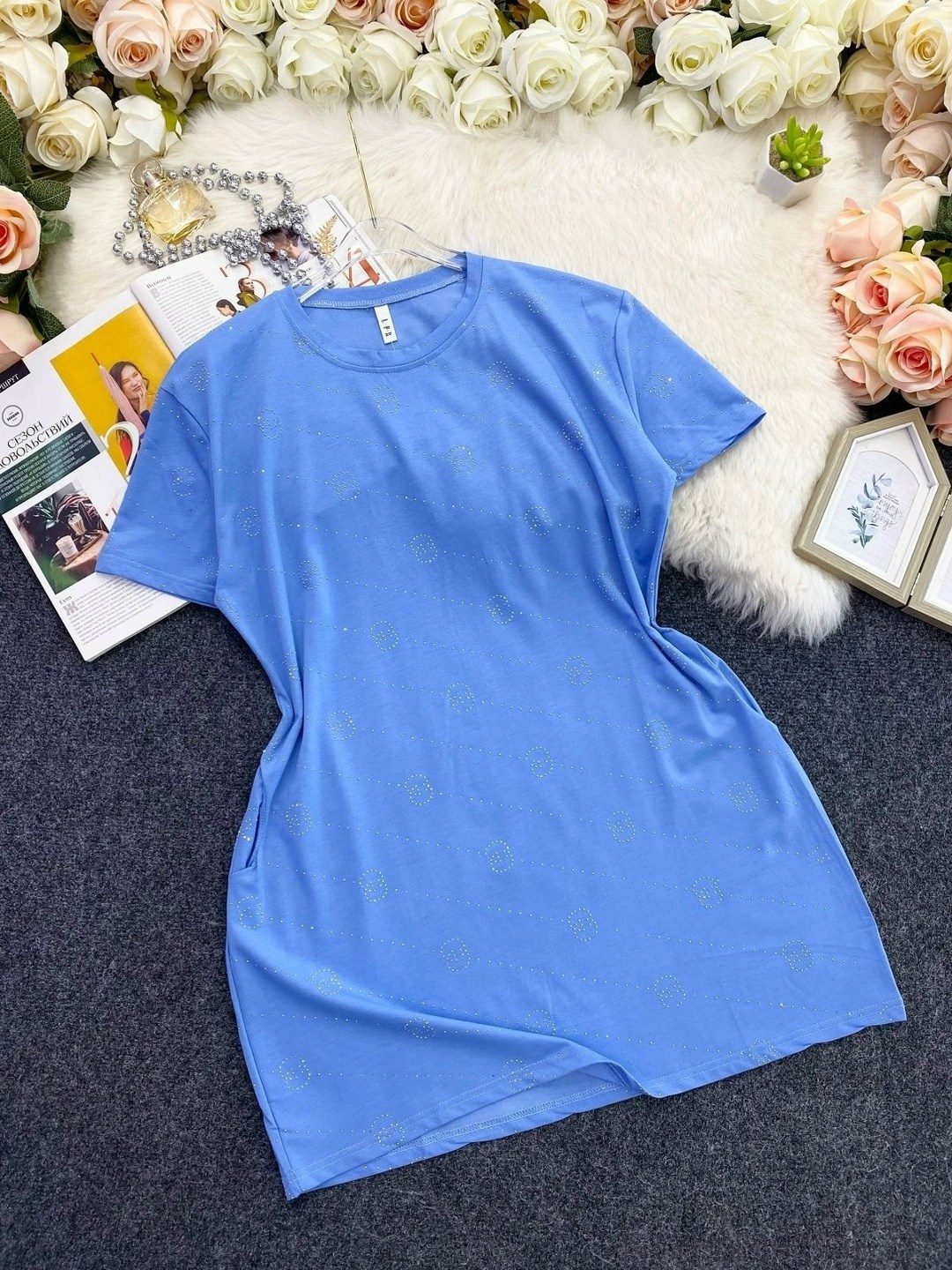 повседневные платья,футболки женская,прямое платье,туника женская 67123 (сиреневый),платье летнее