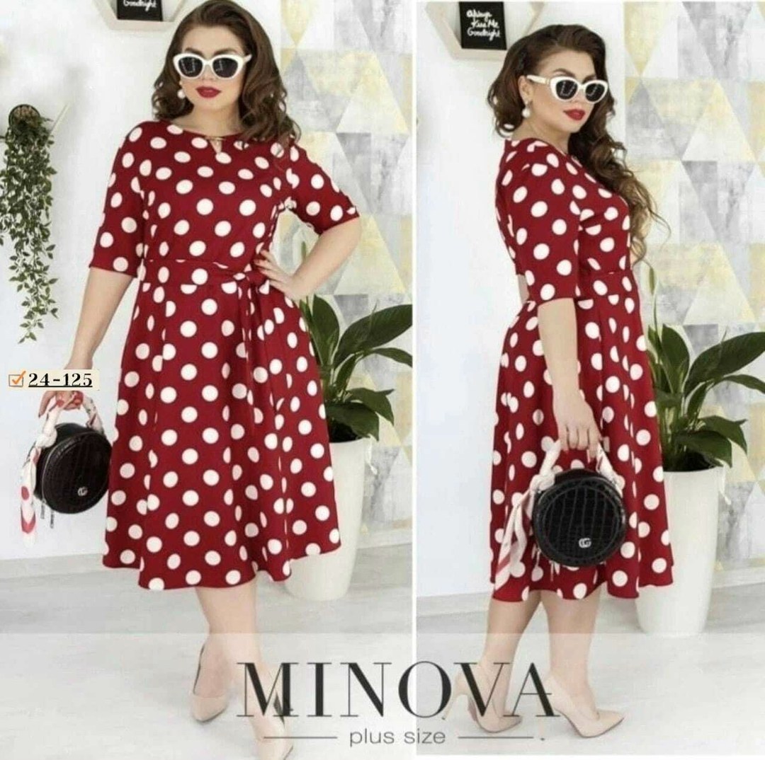 женское платье в горох,платье в горошек для полных,платье горох,платье женское больших размеров,платья в горошек