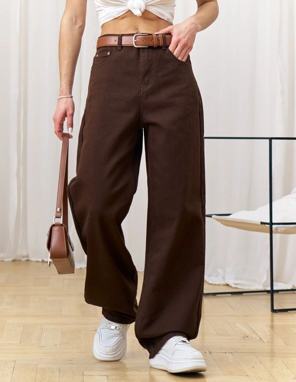 коричневые джинсы,джинсы широкие коричневые,коричневые джинсы женские,джинсы женский kydenim коричневый палаццо,джинсы клеш коричневые