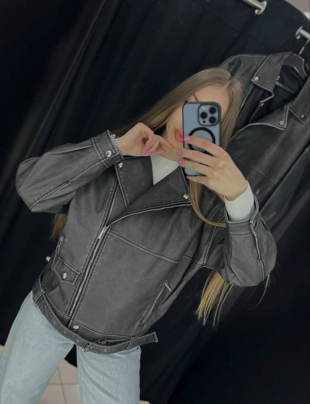 куртка косуха,косуха,куртка косуха кожаная,косуха серая винтажная куртка кожаная оверсайз aftfbasic,женская косуха