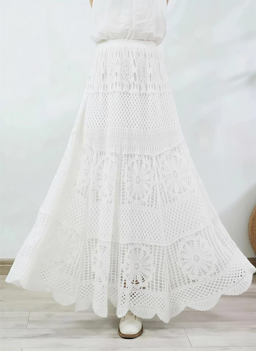 юбка вязаная,юбка женская,юбка длинная,кружевная юбка,юбка вязаная длинная