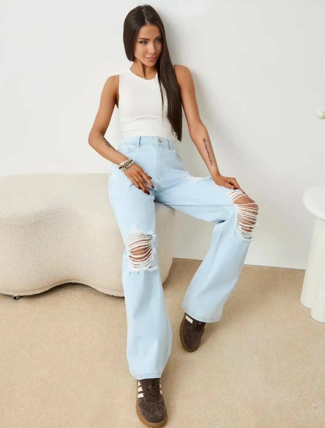 джинсы широкие рваные,джинсы палаццо широкие,джинсы широкие,женские джинсы и брюки,женские джинсы
