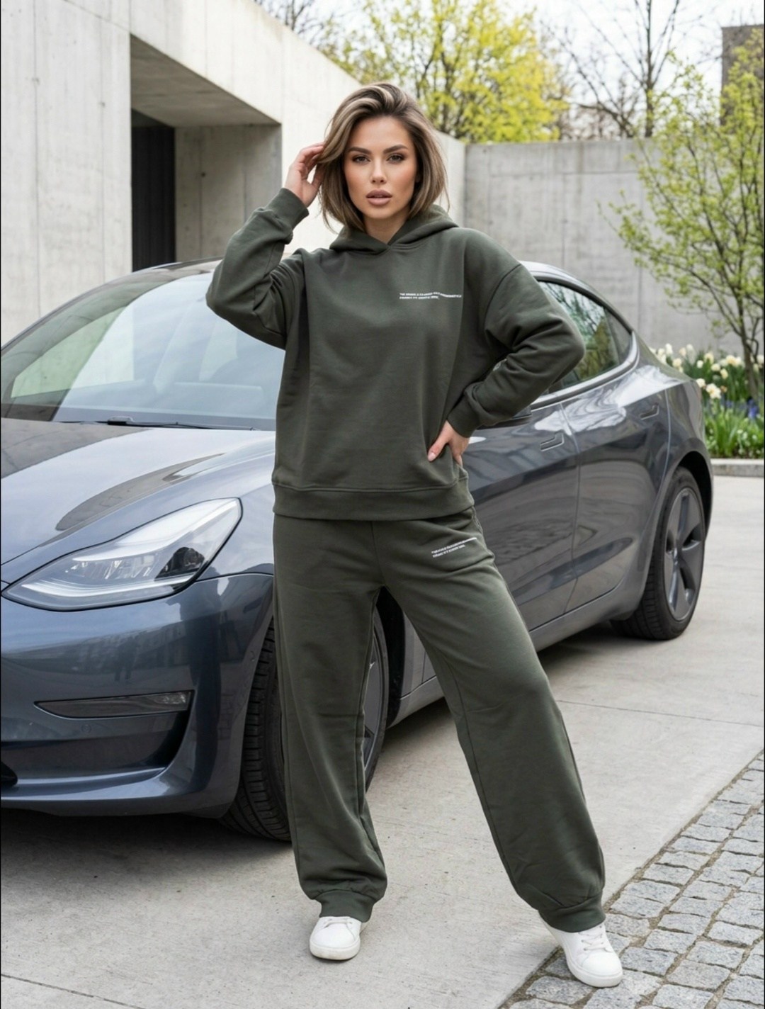 костюм женский,спортивный костюм женский,костюм с худи,спортивный костюм,женский коричневый спортивный костюм оверсайз без принта afrogiyim