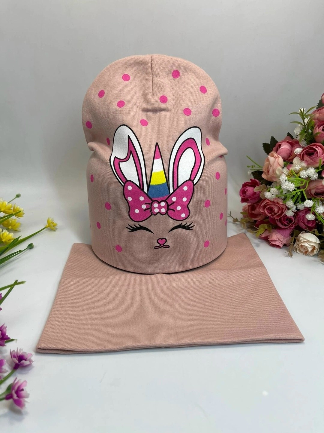 детская трикотажная шапка,шапка и снуд для детей,шапка для девочек,комплект шапка и снуд для девочек,шапка для детей