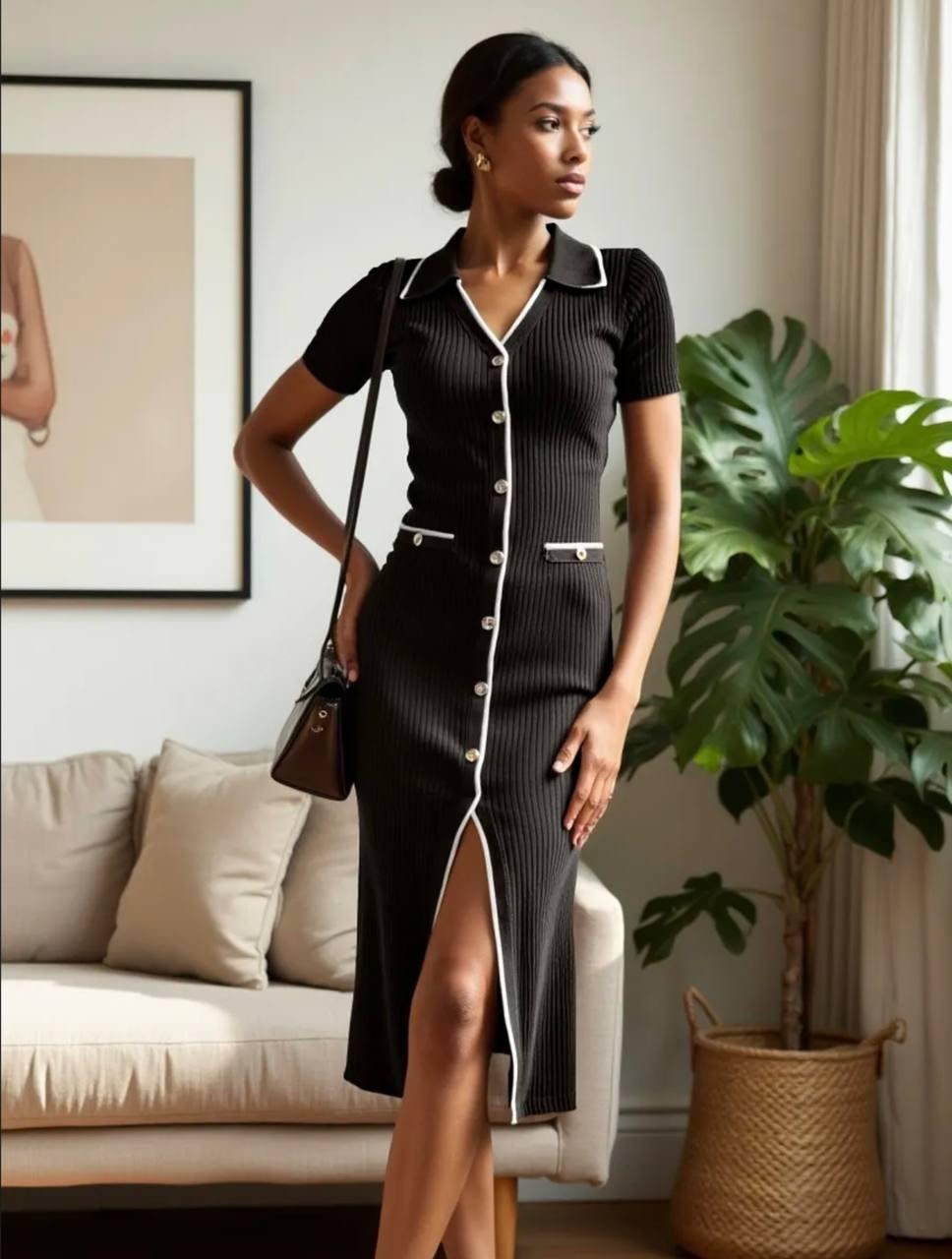 платье трикотажное миди,трикотажное платье,приталенное платье,коричневое платье,платье женской